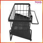 Porte - �ponge pour �vier de cuisine - akozon - mod�le universel - acier au carbone - noir - cintre amovible ...