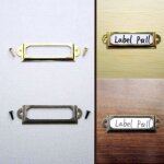 Porte - �tiquette - laiton - 12 pi�ces - dor� - quincaillerie - bricolage