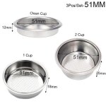 Porte - filtre  caf - non pressuris - acier inoxydable - 51mm - argent - durable