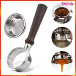 Porte - filtre sans fond - akozon - 58mm 3 oreilles - acier inoxydable - poign�e bois de rose - compatible ...