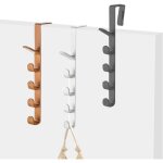 Porte manteau pour porte - 3pcs - noir blanc marron - robuste et durable - capacit de charge 5 kg