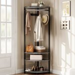 Porte - manteau dangle avec �tag�re � chaussures meuble dentr�e 3 - en - 1 6 crochets rang�e et 3 �tag�res ...