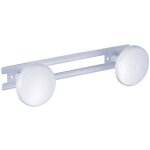 Portemanteau - godonnier - laqu� blanc - 2 t�tes - longueur 245 cm - m�tal