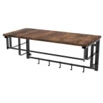 Intirilife porte - manteau mural avec crochets amovibles - couloir salon �tag�re suspendue crochet � ...