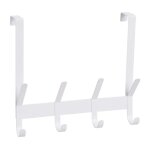 Porte - manteau pour portecrochet pat�re porte � suspendre avec 4 crochetsen m�tal blanc - longueur 32 ...