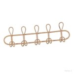 Porte - manteau mural - colaxi - blanc / or - 5 crochets - style contemporain Porte - manteau mural - colaxi - blanc / or - 5 crochets - style contemporain