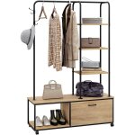 Porte manteau  roulette portant  vtement avec tagre  chaussure 3crochets et 1armoire avec porte ...