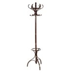Porte - manteau sur 3 pieds 2 niveaux et 12 crochets en bois courbe hauteur de 182cm pour entr�e salon ...