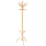 Porte - manteau sur 3 pieds 2 niveaux et 12 crochets en bois courbe hauteur de 182cm pour entr�e salon ...