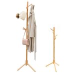 Porte manteau sur pieds en bois - 174x46 portemanteau réglable en hauteur bambou Porte manteau sur pieds en bois - 174x46 portemanteau réglable en hauteur bambou