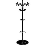 Porte manteaux sur pieds noir 170cm avec support parapluie - support manteau - parapluie - chapeau - ...