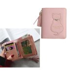 Porte - monnaie - chat mignon - femme - rose - pu - compact et multifonctionnel Porte - monnaie - chat mignon - femme - rose - pu - compact et multifonctionnel