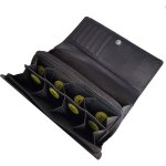 Porte monnaie euro en cuir - grand porte monnaie trieur avec 8 compartiments - porte monnaie pour non ...