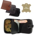 Porte monnaie cuvette avec rangement  billets en cuir bourse