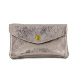 Porte - monnaie cartes cuir v�ritable iris� femme format mi - long - taupe