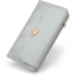 Porte monnaie femme en cuir pu xjydncg longue portefeuille femme grande capacit� - vert clair