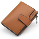 Porte monnaie femme en cuir pu xjydncg petit portefeuille femme porte feuille pour femme court - brun ...