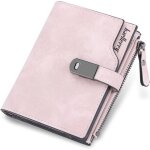 Porte monnaie femme en cuir pu xjydncg portefeuille femme porte feuille pour femme court - rose