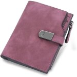 Porte monnaie femme en cuir pu xjydncg portefeuille femme porte feuille pour femme court - violet
