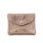 Porte - monnaie femme - double tree - iris - cuir vritable - format court - or ros