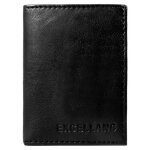Porte - monnaie mini - hazal - cuir mouton noir - format vertical - 4 emplacements cartes