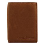 Porte - monnaie mini vertical - hazal - cuir v�ritable mouton - marron - 4 emplacements cartes