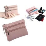 Porte - monnaie - mode - mini avec porte - clés - rose - pu - compact et multifonctionnel Porte - monnaie - mode - mini avec porte - clés - rose - pu - compact et multifonctionnel