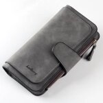 Porte - monnaie portefeuille femme cuir pu gris foncé Porte - monnaie portefeuille femme cuir pu gris foncé
