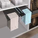 Porte pantalon coulissant � 22 tiges extensible antid�rapant cintres porte pantalon dressing �conomise ...