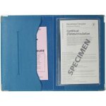 Porte papier de voiture bleu p�trole - fabrication fran�aise - 3 volets - simili cuir - renfort m�tal ...