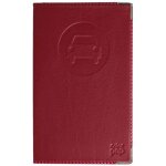 Porte papier voiture - fabrication fran�aise - bordeaux - simili cuir - �tui cristal - nouveau permis ...