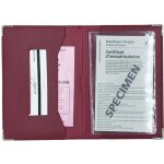 Porte papier de voiture - fabrication fran�aise - bordeaux - �tui carte grise transparent - extra plat ...