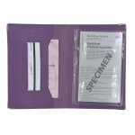 Porte papiers de voiture - fabrication franaise - simili cuir violet - extra plat - 3 volets - mixte ...