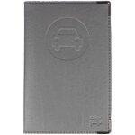 Porte papier voiture - fabrication franaise - gris argent - simili cuir - tui cristal - adapt nouveau ...