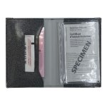 Porte papier voiture scintillant gris fonc� + �tui carte grise + �tui permis de conduire