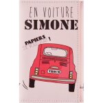 Porte - papiers voiture - derri�re la porte - en voiture simone - 10x1. 5x15cm - rose - synth�tique