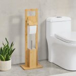 Porte - papier wc sur pied vsters avec brosse bambou