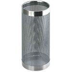 Porte parapluie - helit - métal - chrome - 210 mm diamètre - 490 mm hauteur Porte parapluie - helit - métal - chrome - 210 mm diamètre - 490 mm hauteur