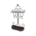 Porte - parapluie � poser mural en fer forg�. dimensions : l. 70 x l. 39 x ht. 145 cm indispensable par ...