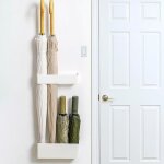 Porte - parapluie - non sp�cifi� - fixation murale - r�ceptacle d?eau amovible - �conomie despace - blanc ...