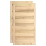 Portes  persiennes 2 pices bois de pin massif 993 cm 02 0003899