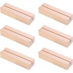 Porte photo pince - support en bois - 6pcs - dcor de gteau de mariage - porte menu mariage