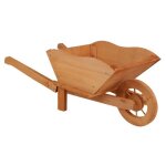Porte plantes brouette bois naturel