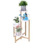 Porte plante - design - bois bambou - 4 niveaux - support universel - int�rieur / ext�rieur