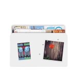 Porte revue mural en m�tal blanc