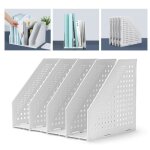 Porte - revues pliable - classeur - plastique robuste - 4 compartiments - design moderne - conomie despace ...
