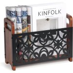 Porte - revues porte - revues sur pied pr�sentoir / panier de rangement pour magazines et documents