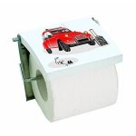 Porte rouleau papier wc - msv - 140823 - mdf / inox - blanc imprimé 4 faces - 134x22x116mm Porte rouleau papier wc - msv - 140823 - mdf / inox - blanc imprimé 4 faces - 134x22x116mm