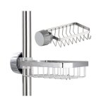 Porte savon doucheetagere douche sans percagerangement douche sans percage barre de foucheporte - ponge ...