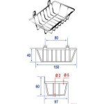Porte savon mural - pellet - 825144 - acier chrom� - gris - fixations murales incluses